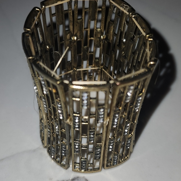 Gold Studded Cuff Bracelet - Picture 2 of 3